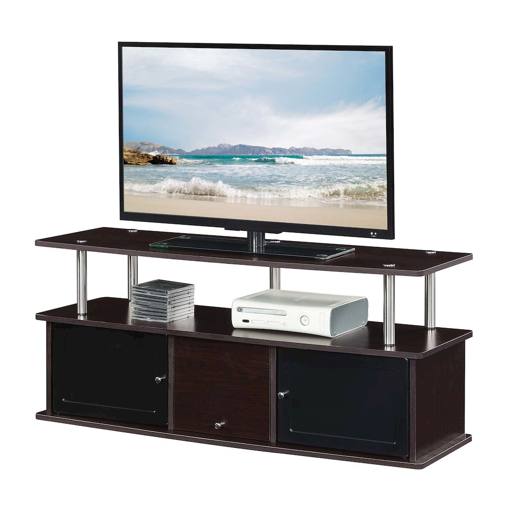TV Stand with 3 Storage Cabinets and Shelf for TVs up to 55 inches. Picture 3