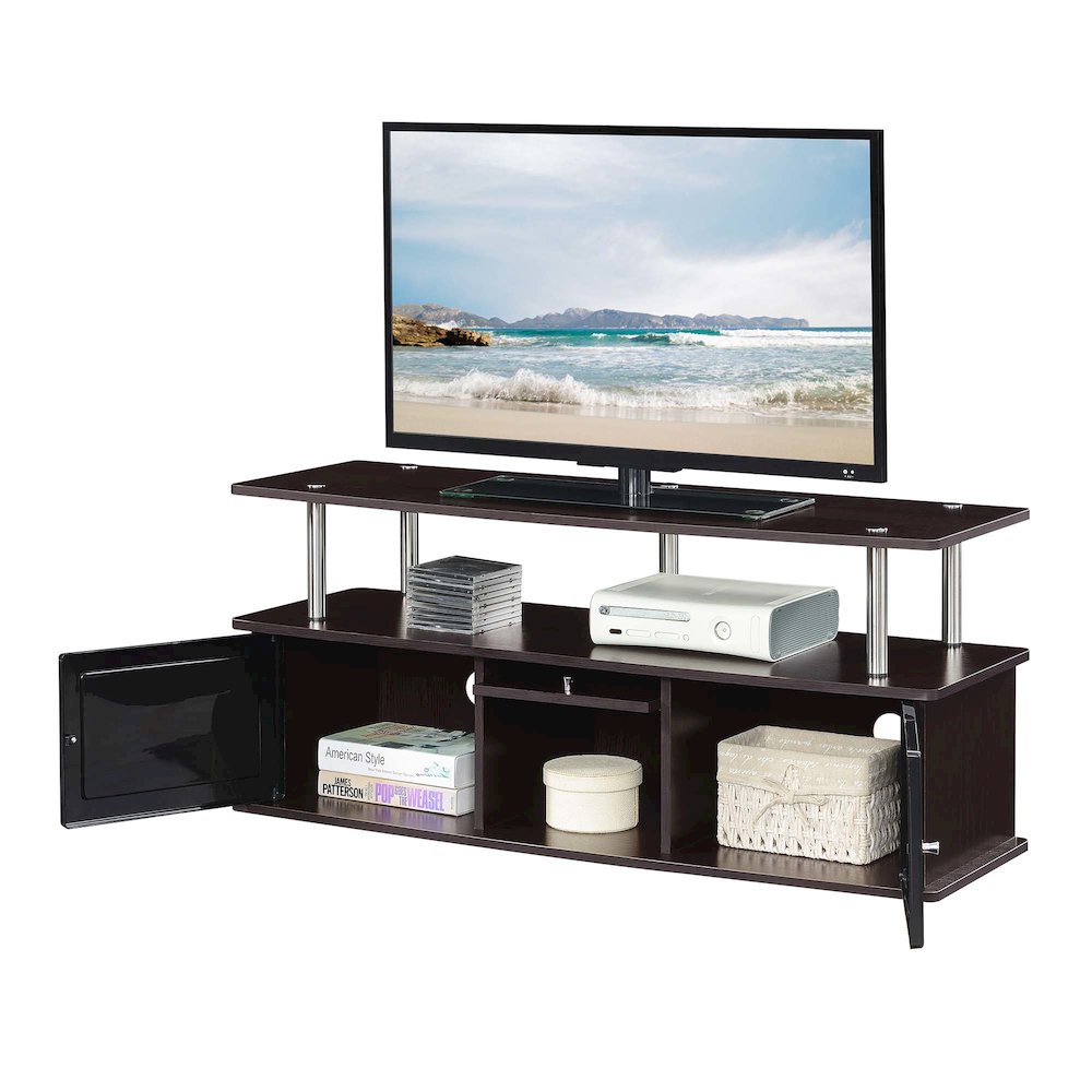 TV Stand with 3 Storage Cabinets and Shelf for TVs up to 55 inches. Picture 4