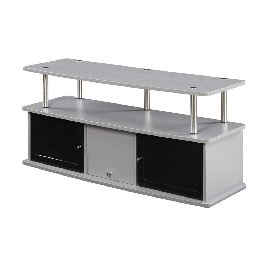 TV Stand with 3 Storage Cabinets and Shelf for TVs up to 55 inches. Picture 1