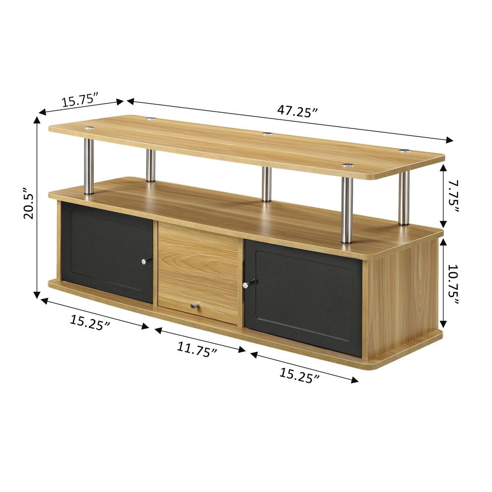 TV Stand with 3 Storage Cabinets and Shelf for TVs up to 55 inches. Picture 3