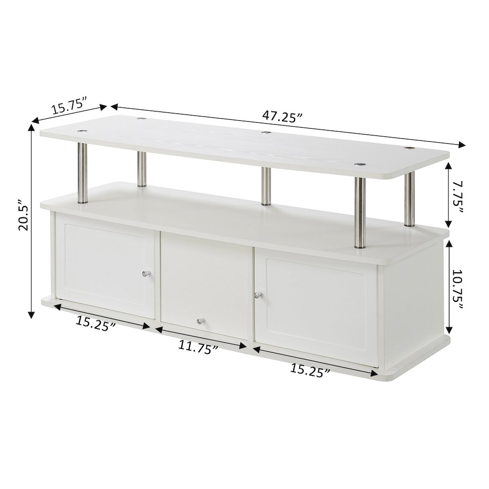 TV Stand with 3 Storage Cabinets and Shelf for TVs up to 55 inches. Picture 4