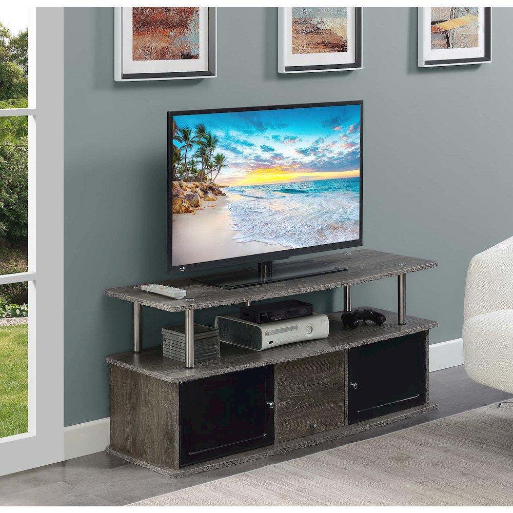 TV Stand with 3 Storage Cabinets and Shelf for TVs up to 55 inches. Picture 2