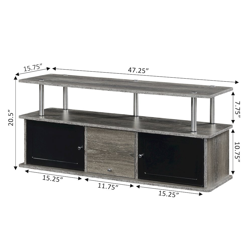 TV Stand with 3 Storage Cabinets and Shelf for TVs up to 55 inches. Picture 5
