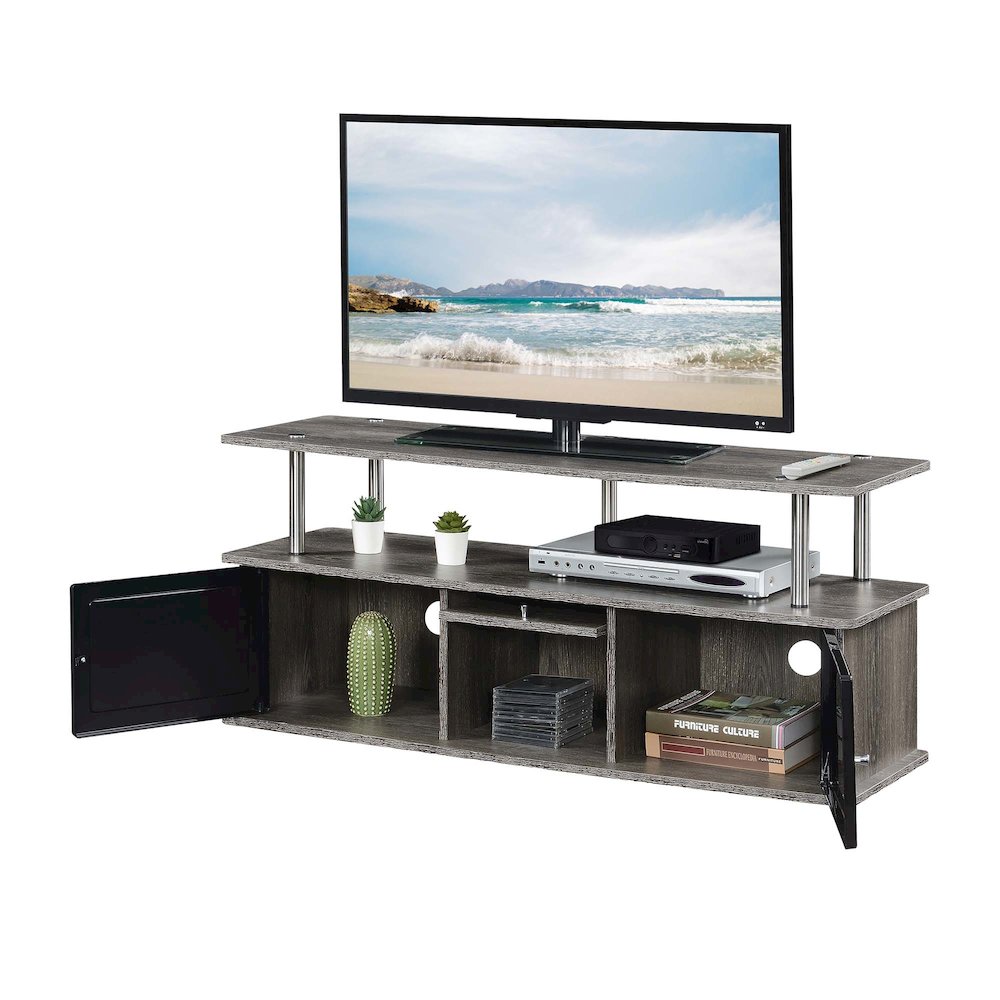 TV Stand with 3 Storage Cabinets and Shelf for TVs up to 55 inches. Picture 4