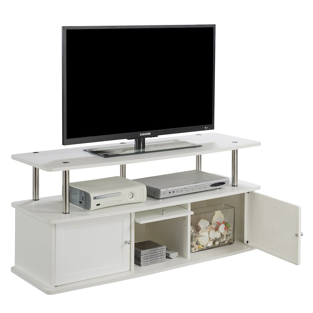 TV Stand with 3 Storage Cabinets and Shelf for TVs up to 55 inches. Picture 3