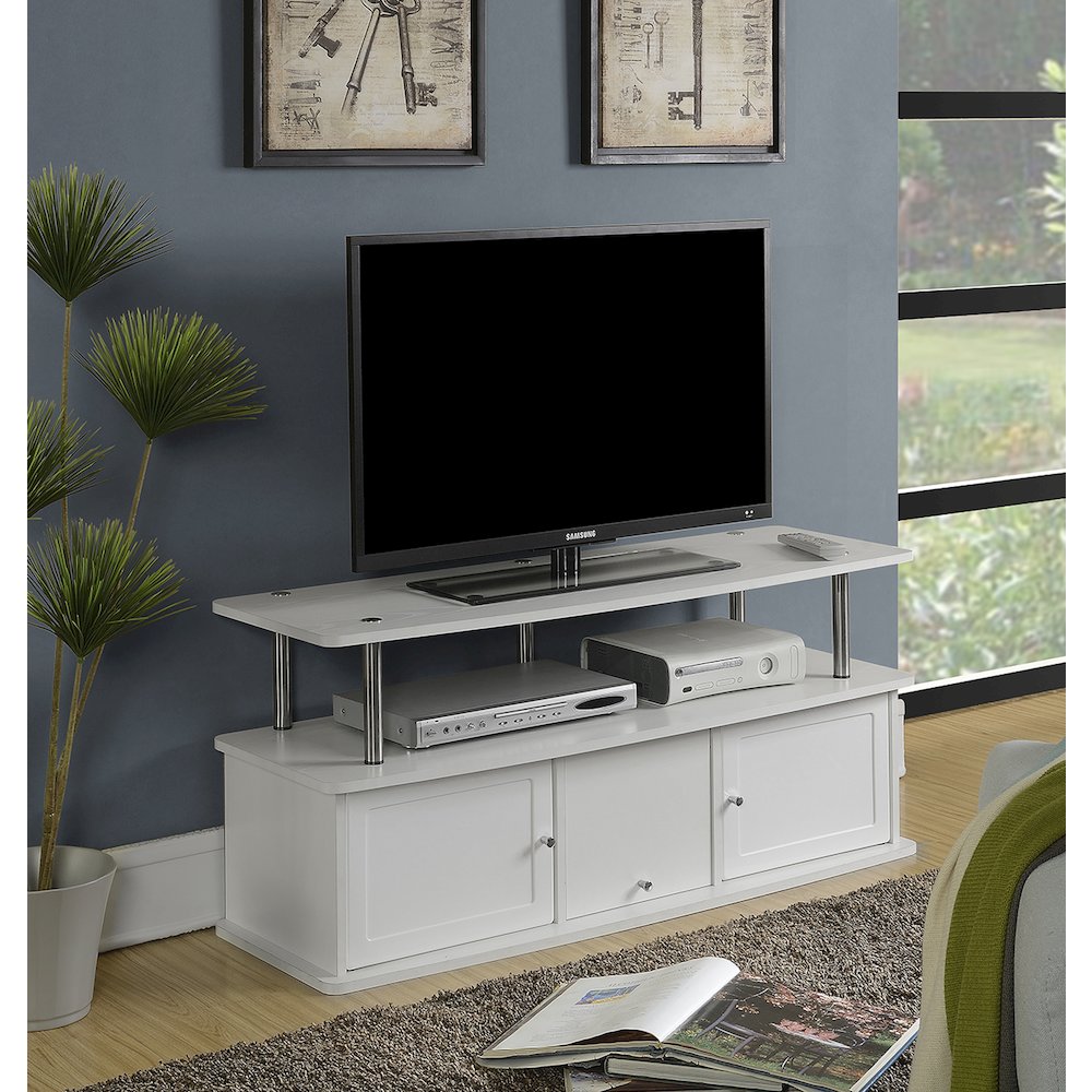 TV Stand with 3 Storage Cabinets and Shelf for TVs up to 55 inches. Picture 2