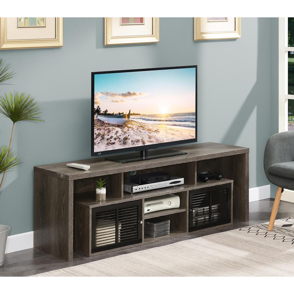 Lexington 60 inch TV Stand with Storage Cabinets and Shelves. Picture 2