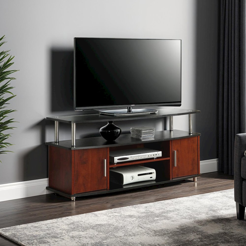 Designs2Go Monterey TV Stand with Cabinets and Shelves for TVs up to 55 Inches. Picture 3
