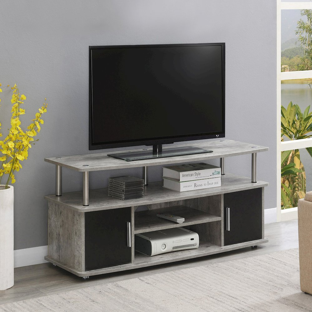 Designs2Go Monterey TV Stand with Cabinets and Shelves for TVs up to 55 Inches. Picture 3