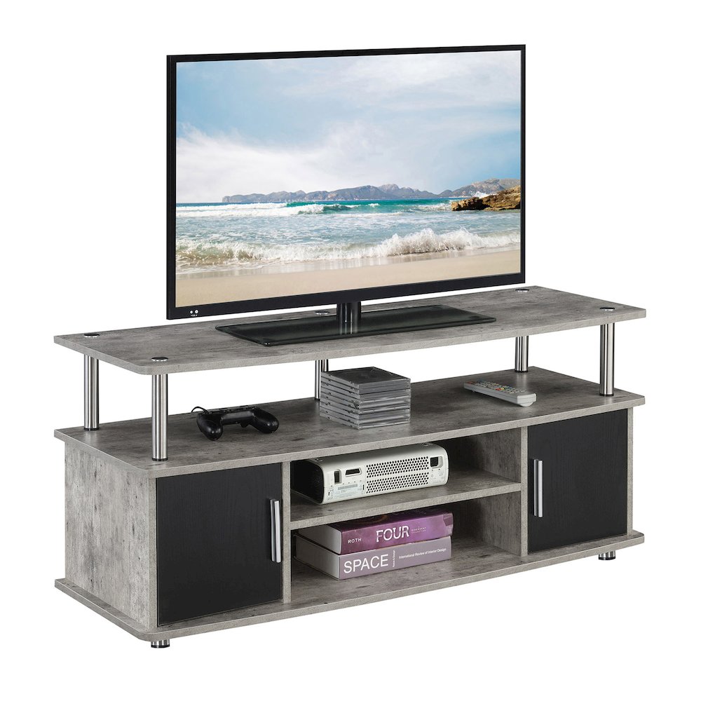 Designs2Go Monterey TV Stand with Cabinets and Shelves for TVs up to 55 Inches. Picture 2