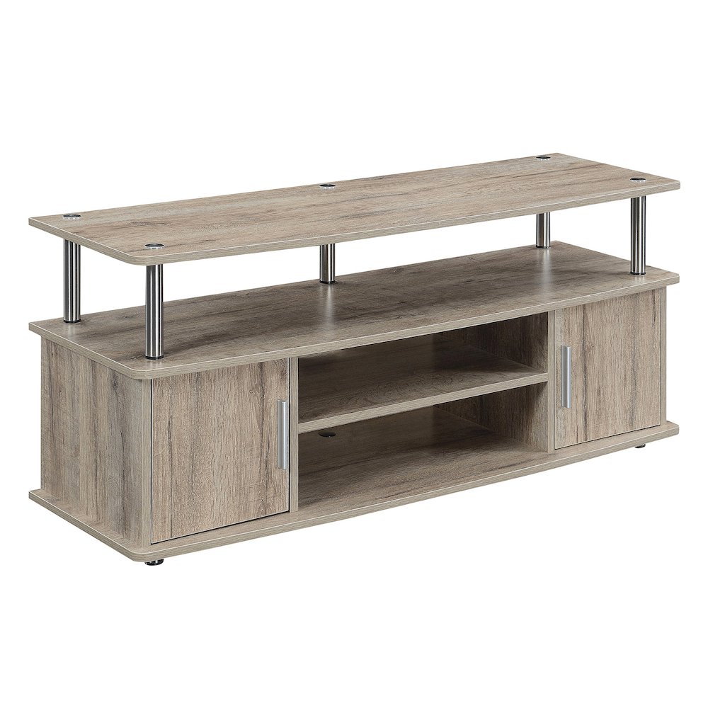 Designs2Go Monterey TV Stand with Cabinets and Shelves for TVs up to 55 Inches. Picture 1
