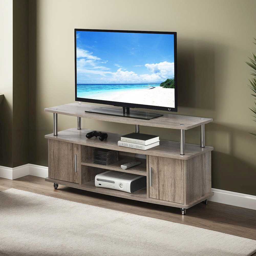 Designs2Go Monterey TV Stand with Cabinets and Shelves for TVs up to 55 Inches. Picture 3