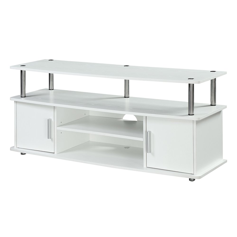 Designs2Go Monterey TV Stand with Cabinets and Shelves for TVs up to 55 Inches. Picture 1