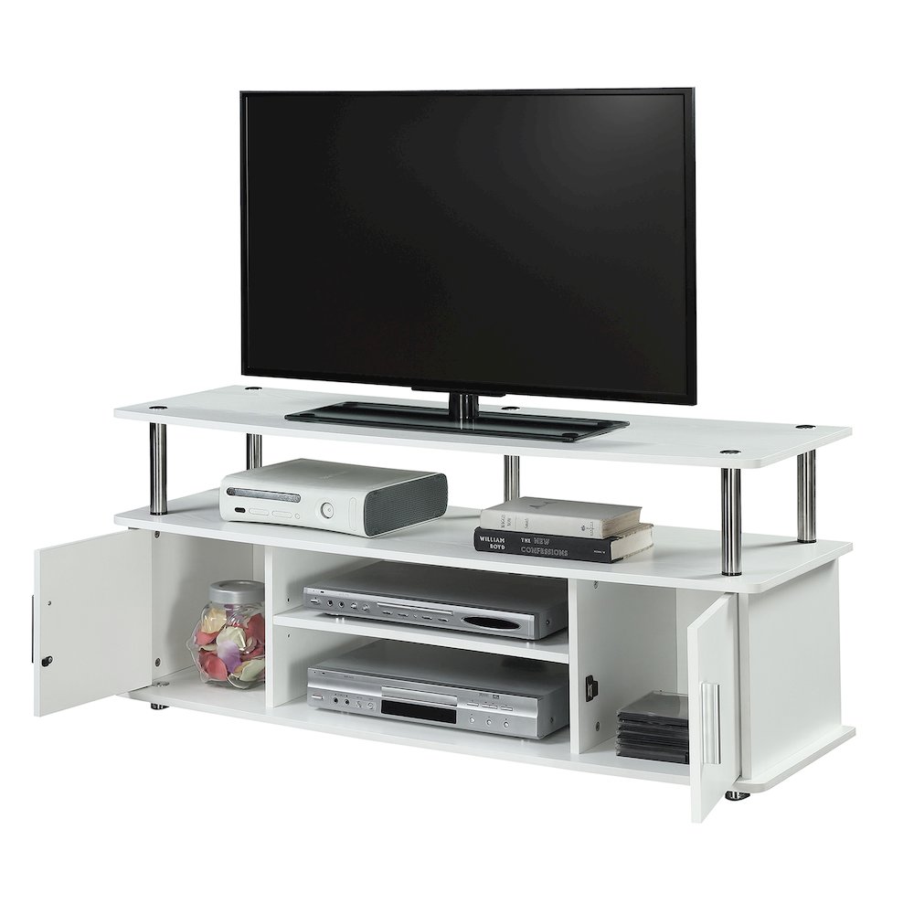 Designs2Go Monterey TV Stand with Cabinets and Shelves for TVs up to 55 Inches. Picture 3