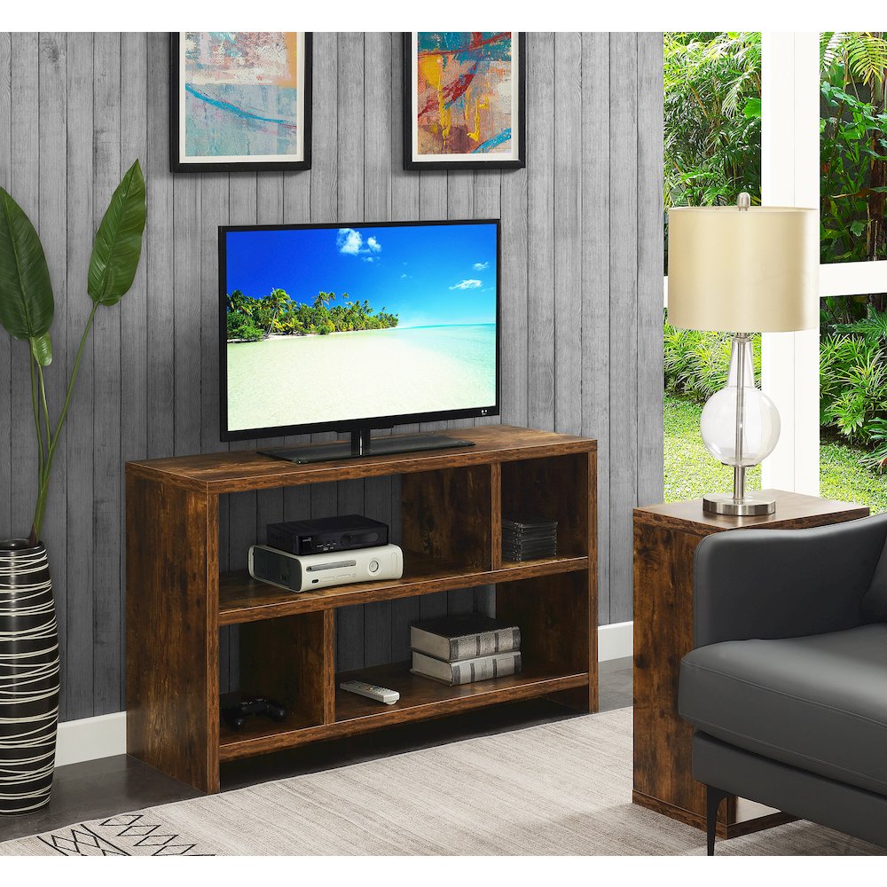 Northfield TV Stand Console with Shelves, Barnwood. Picture 2