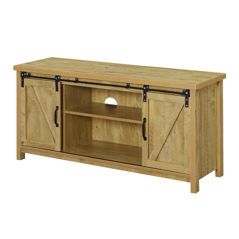 Blake Barn Door TV Stand English Oak. Picture 3