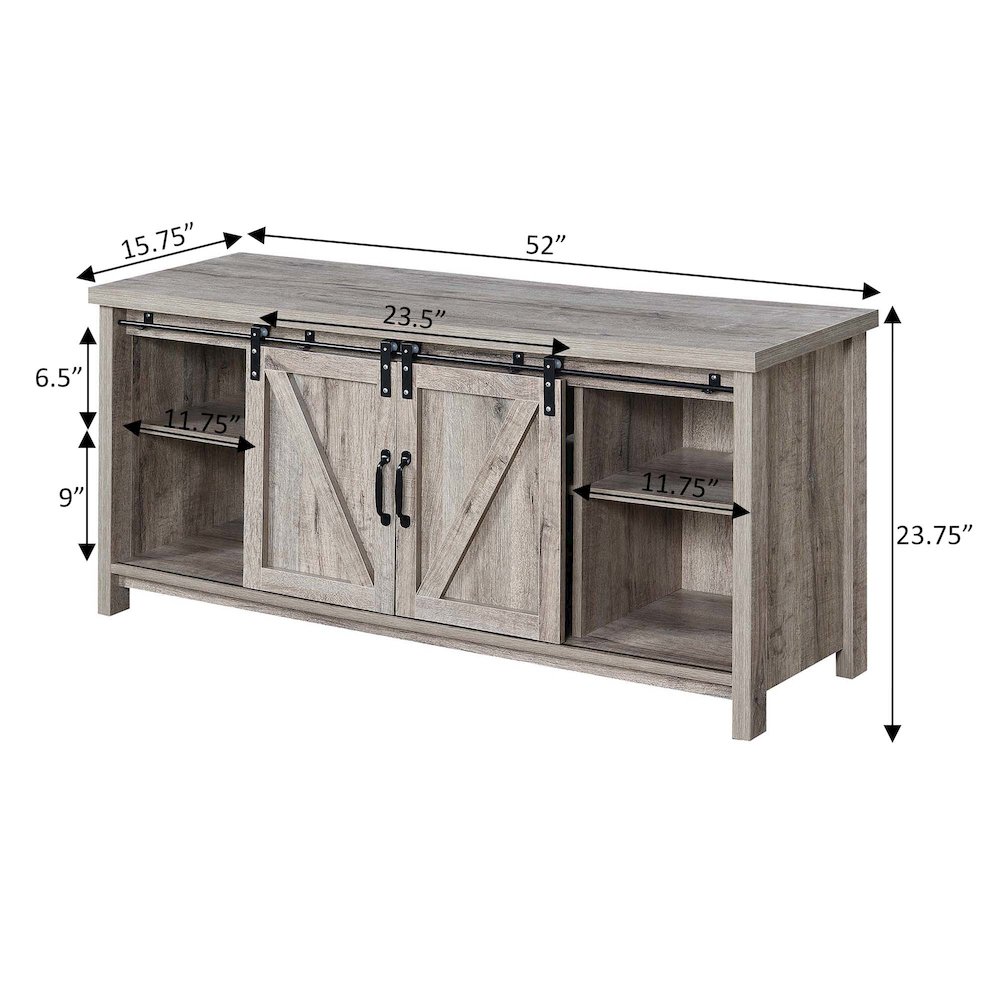 Blake Barn Door TV Stand. Picture 5