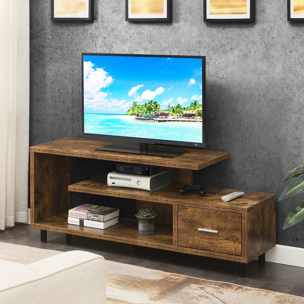 Seal II 1 Drawer TV Stand with Shelves for TVs up to 65 Inches. Picture 2