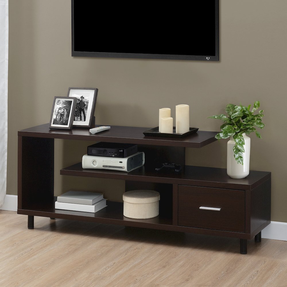 Seal II 1 Drawer TV Stand with Shelves for TVs up to 65 Inches. Picture 2
