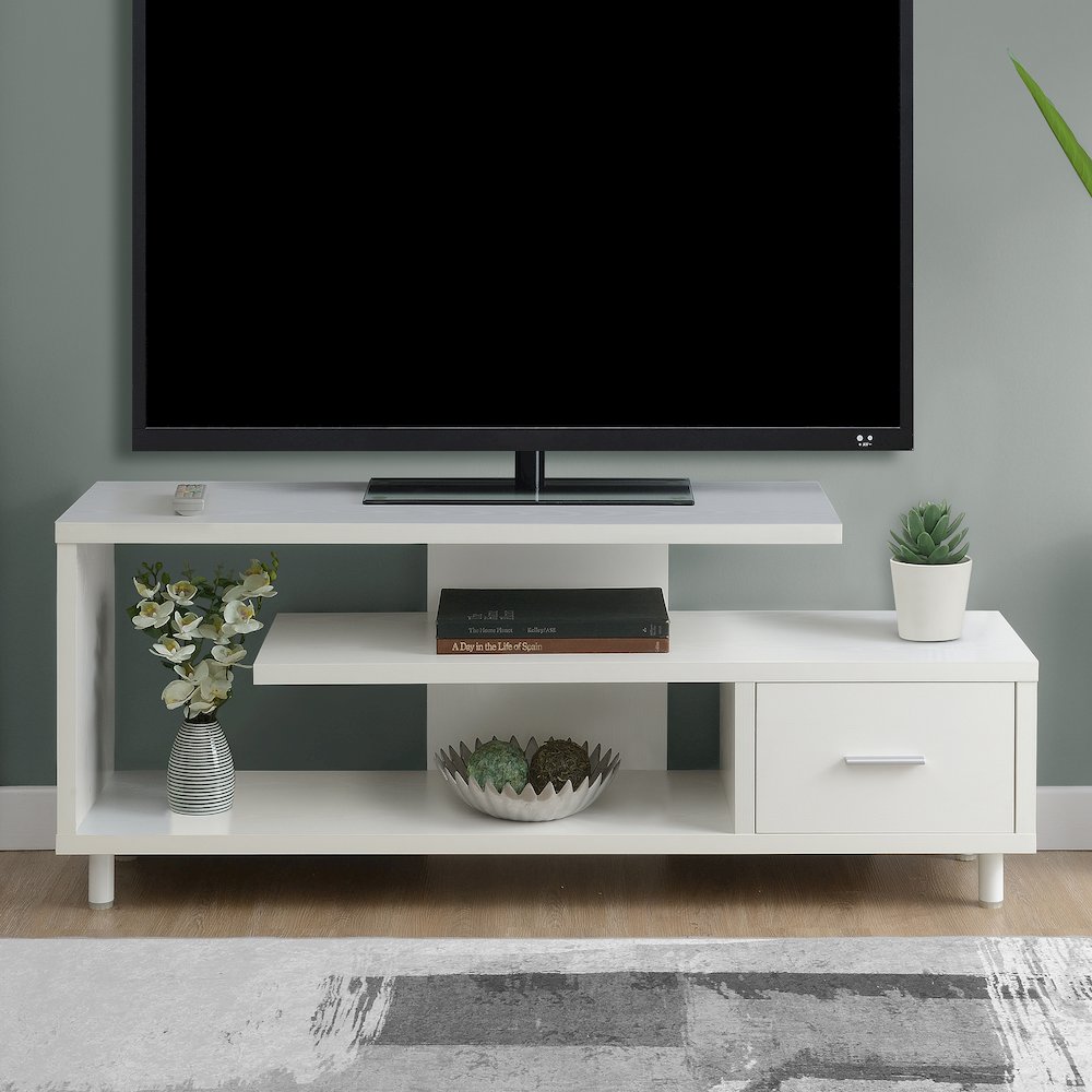 Seal II 1 Drawer TV Stand with Shelves for TVs up to 65 Inches. Picture 2