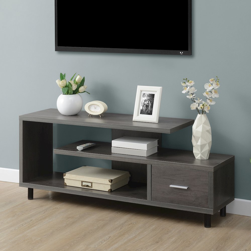Seal II 1 Drawer TV Stand with Shelves for TVs up to 65 Inches. Picture 2