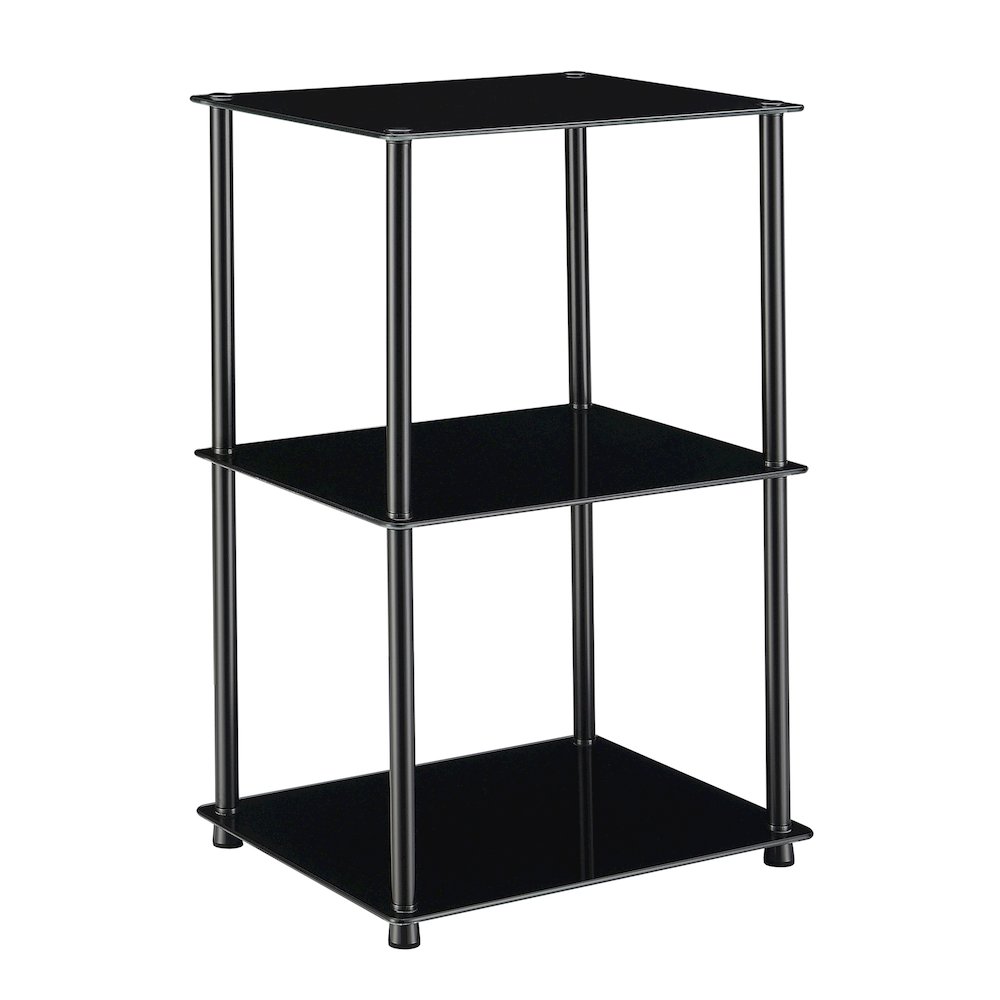 Designs2Go Classic Glass 3 Tier Lamp / End Table. Picture 1