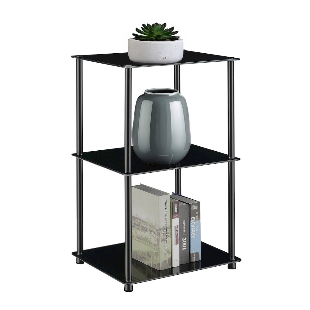 Designs2Go Classic Glass 3 Tier Lamp / End Table. Picture 3
