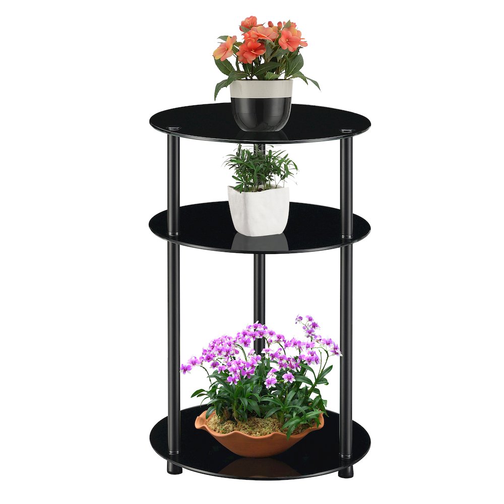 Designs2Go Classic Glass 3 Tier Round Table. Picture 4