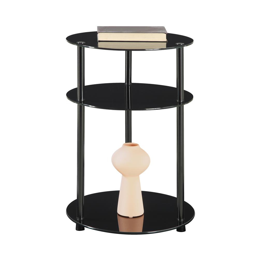 Designs2Go Classic Glass 3 Tier Round Table. Picture 3