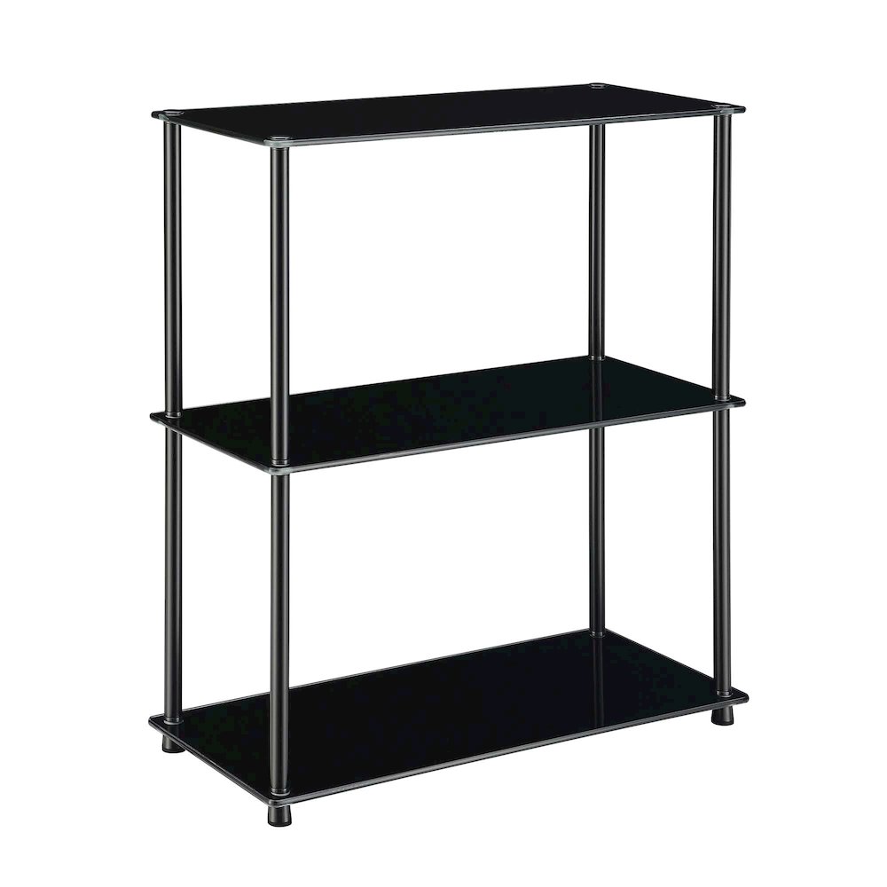 Designs2Go Classic Glass 3 Tier Bookshelf. Picture 1