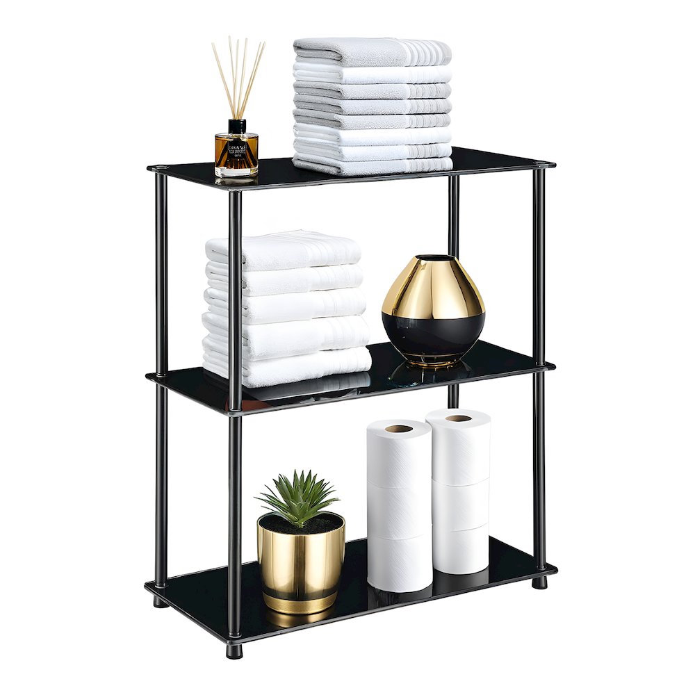 Designs2Go Classic Glass 3 Tier Bookshelf. Picture 2
