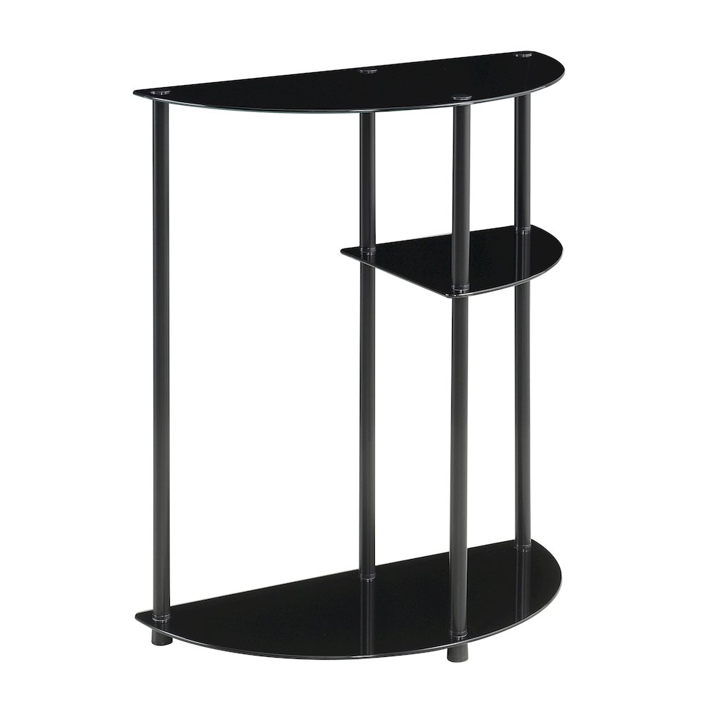 Designs2Go Classic Glass 3 Tier Display Entryway Hall Table. Picture 1