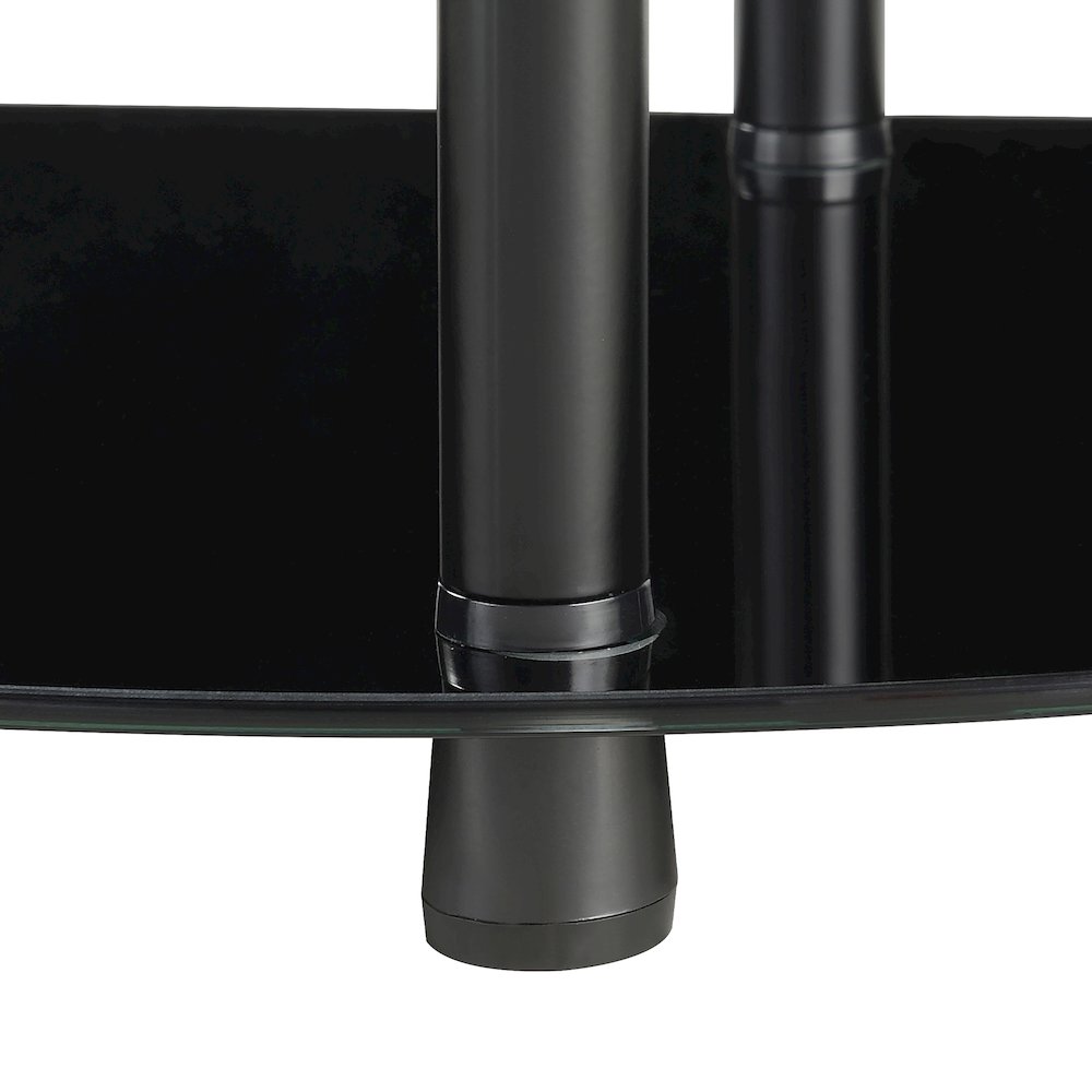 Designs2Go Classic Glass 3 Tier Half-Circle Entryway Hall Table. Picture 10
