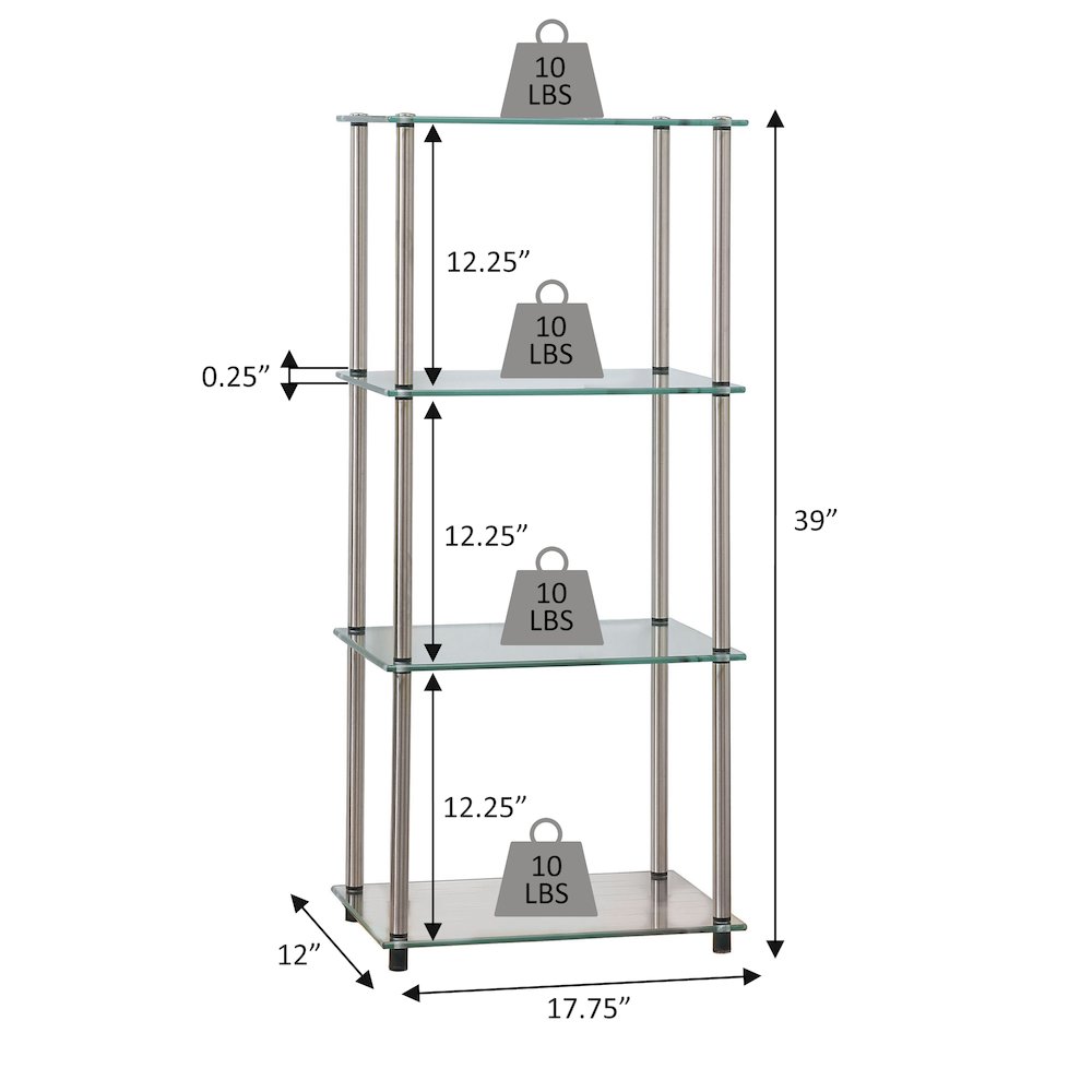 Designs2Go Classic Glass 4 Tier Tower. Picture 5