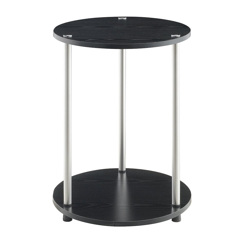 Designs2Go No Tools 2 Tier Round End Table. Picture 1