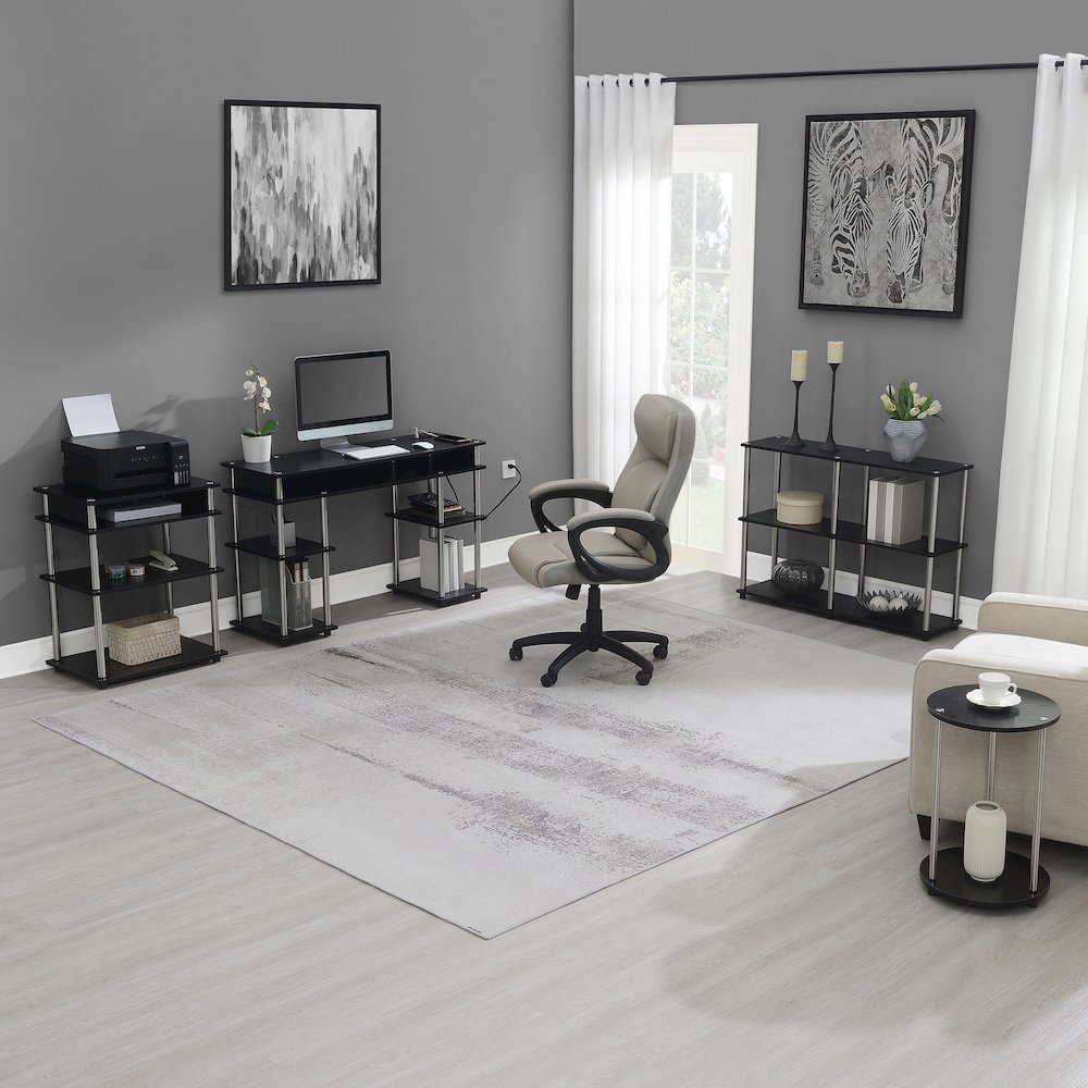 Designs2Go No Tools 2 Tier Round End Table. Picture 4