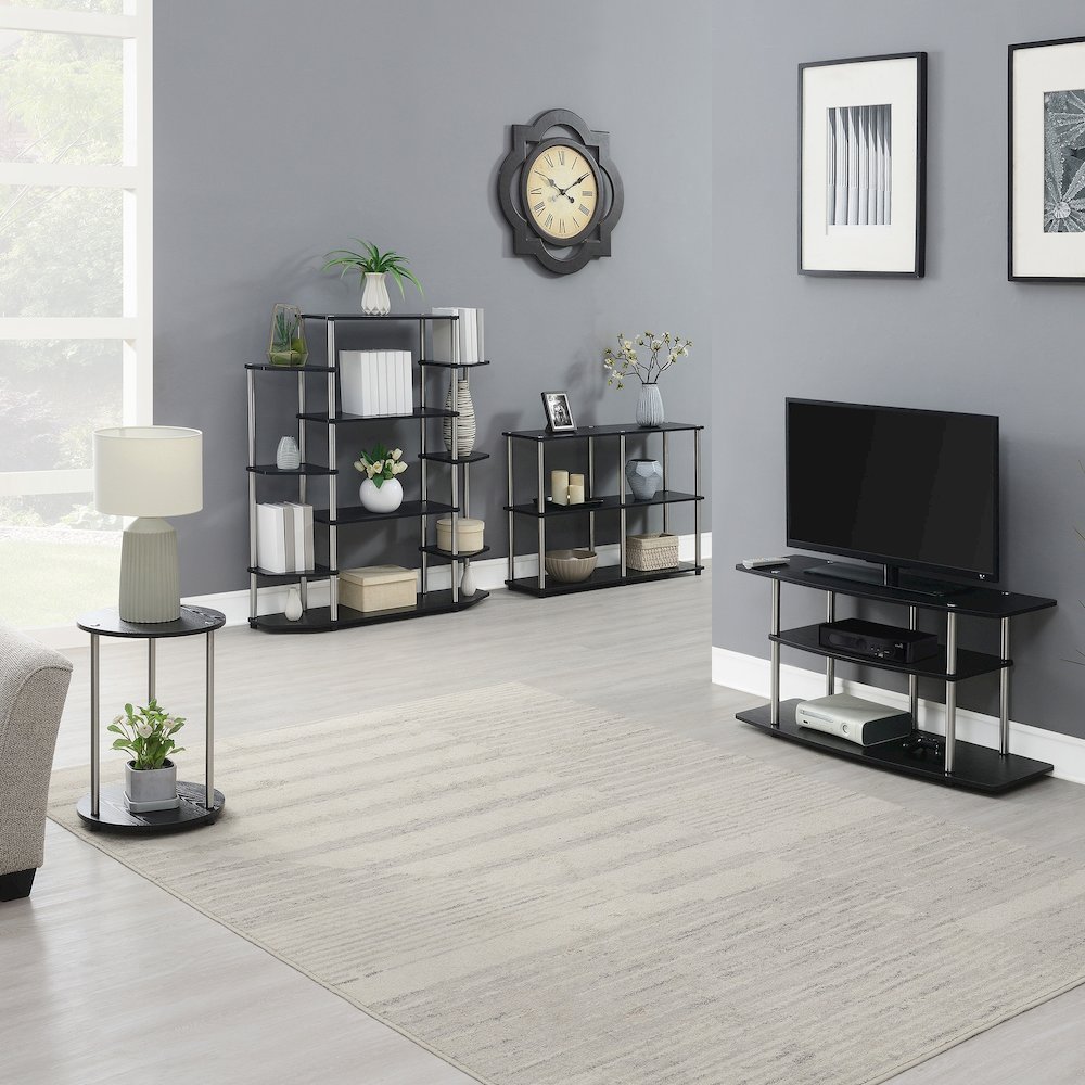 Designs2Go No Tools 2 Tier Round End Table. Picture 5