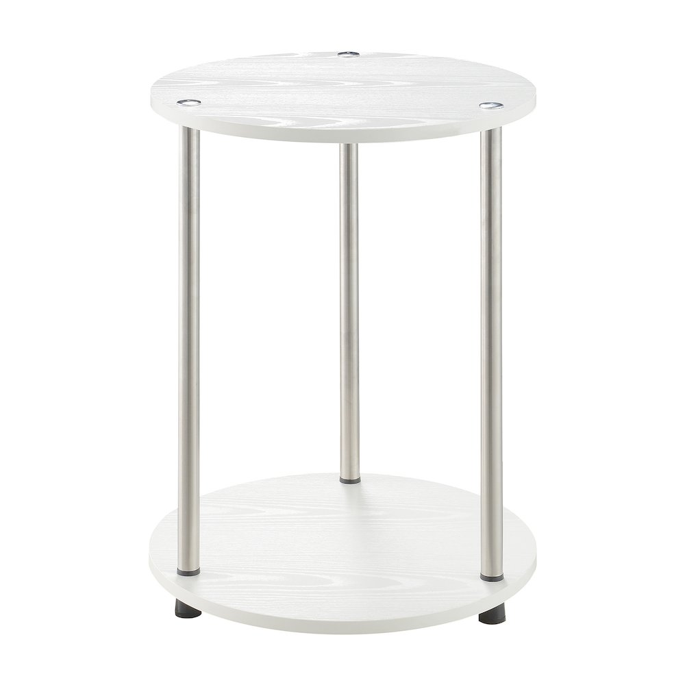 Designs2Go No Tools 2 Tier Round End Table. Picture 1