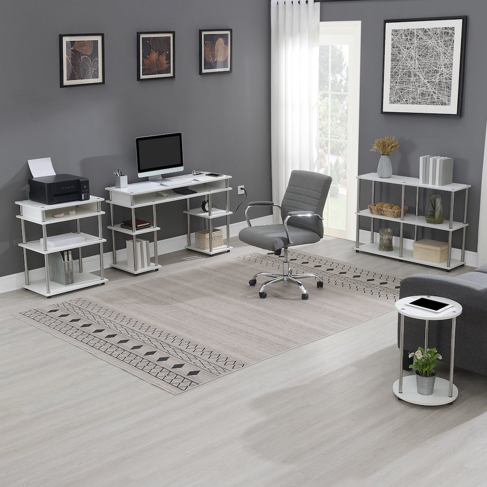 Designs2Go No Tools 2 Tier Round End Table. Picture 4