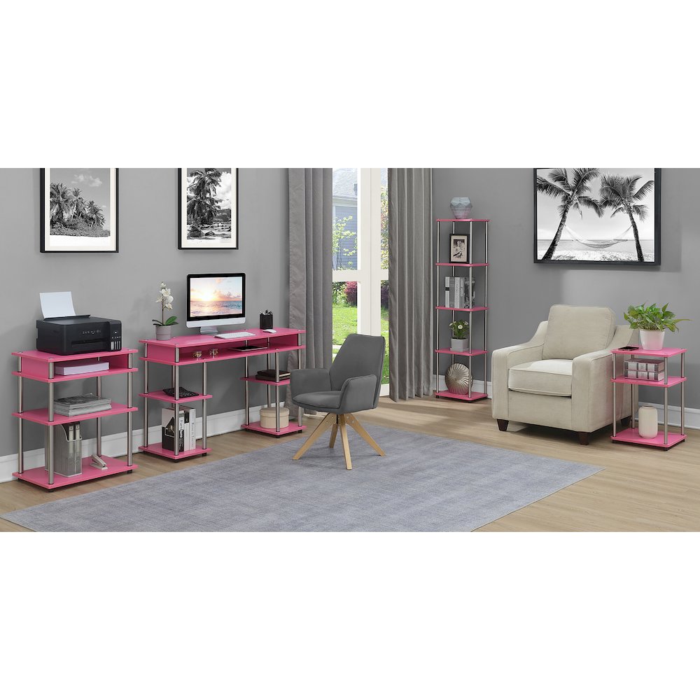 Designs2Go No Tools 5 Tier Tower, Pink. Picture 5