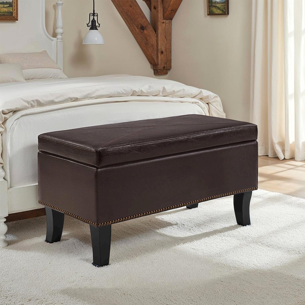 Designs4Comfort Winslow Storage Ottoman Bench. Picture 3