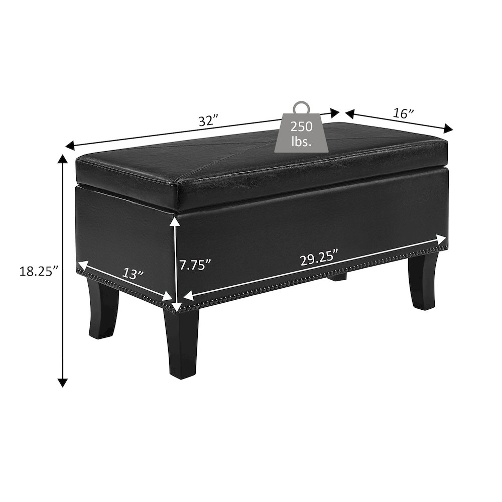 Designs4Comfort Winslow Storage Ottoman Bench. Picture 7