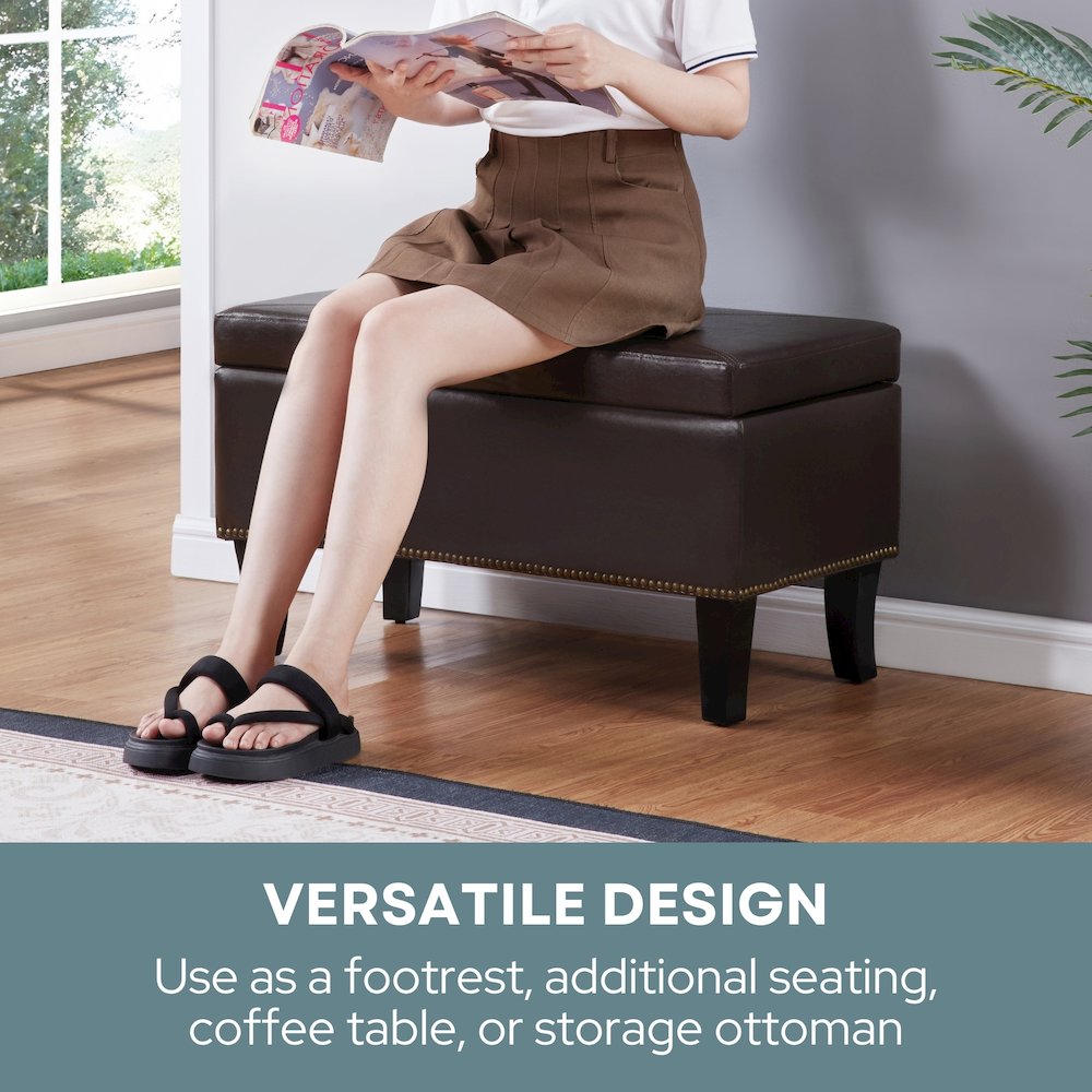 Designs4Comfort Winslow Storage Ottoman Bench. Picture 5