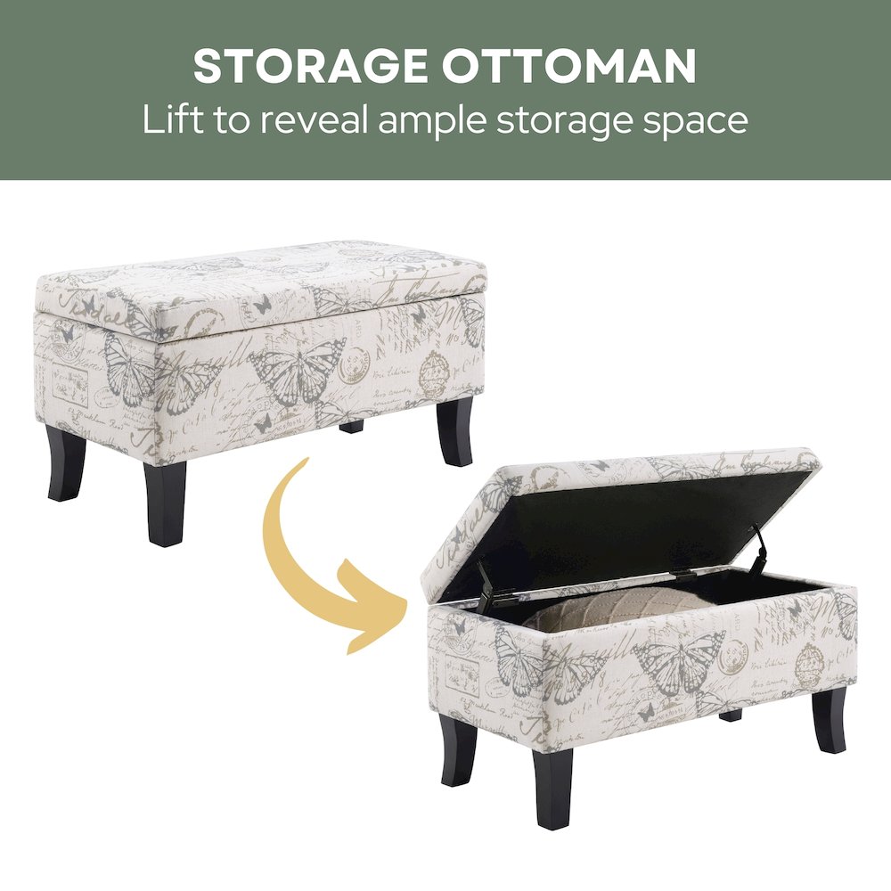 Designs4Comfort Winslow Storage Ottoman Bench. Picture 6