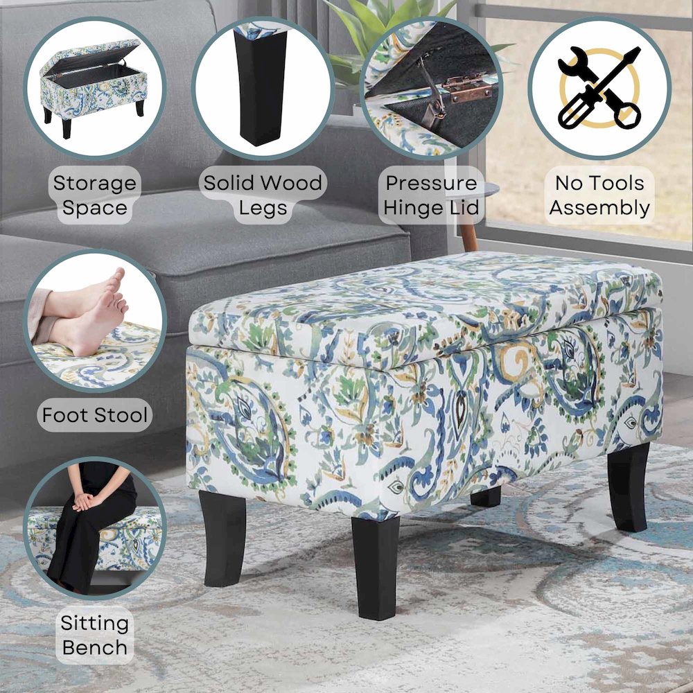 Designs4Comfort Winslow Storage Ottoman Bench. Picture 4