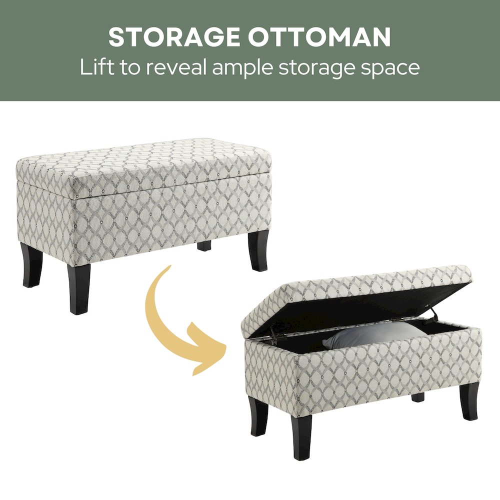 Designs4Comfort Winslow Storage Ottoman Bench. Picture 6