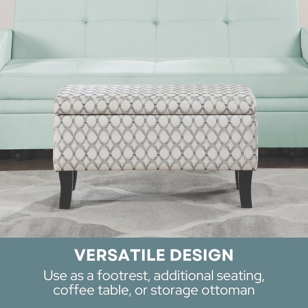 Designs4Comfort Winslow Storage Ottoman Bench. Picture 5