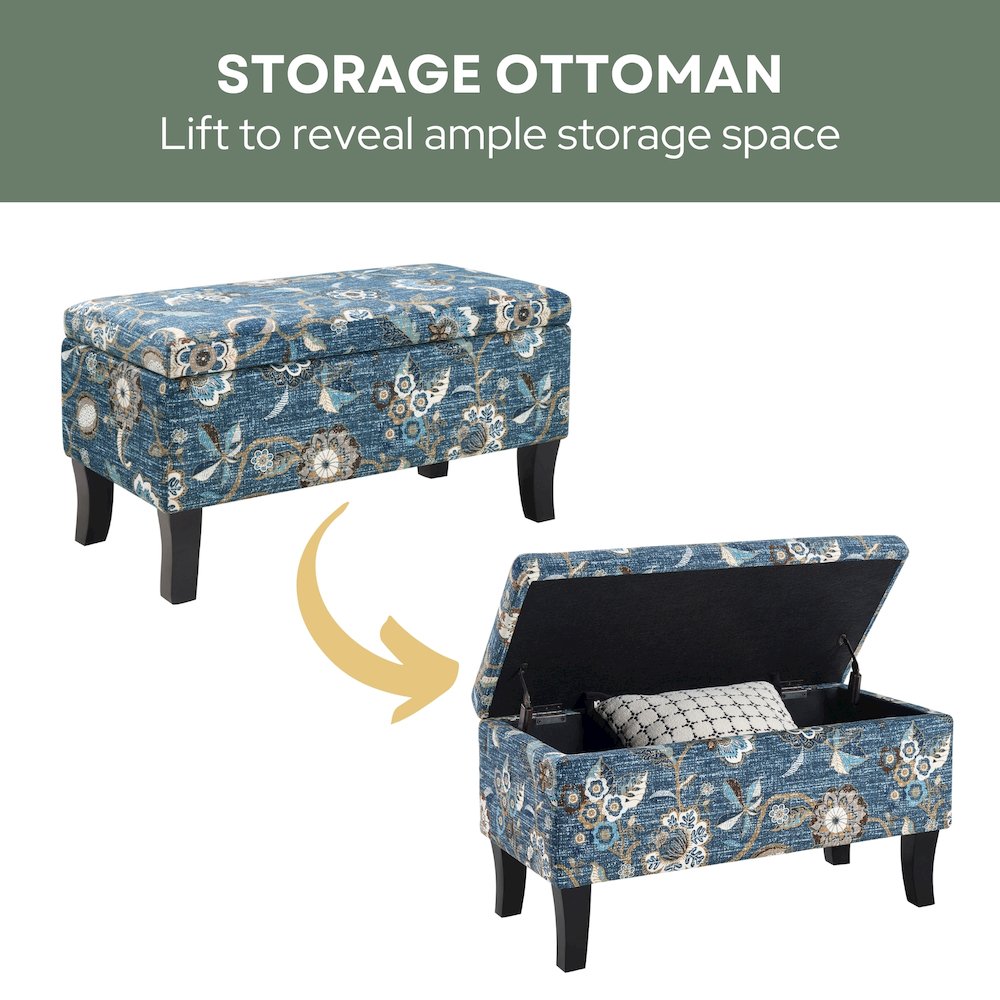 Designs4Comfort Winslow Storage Ottoman Bench. Picture 6