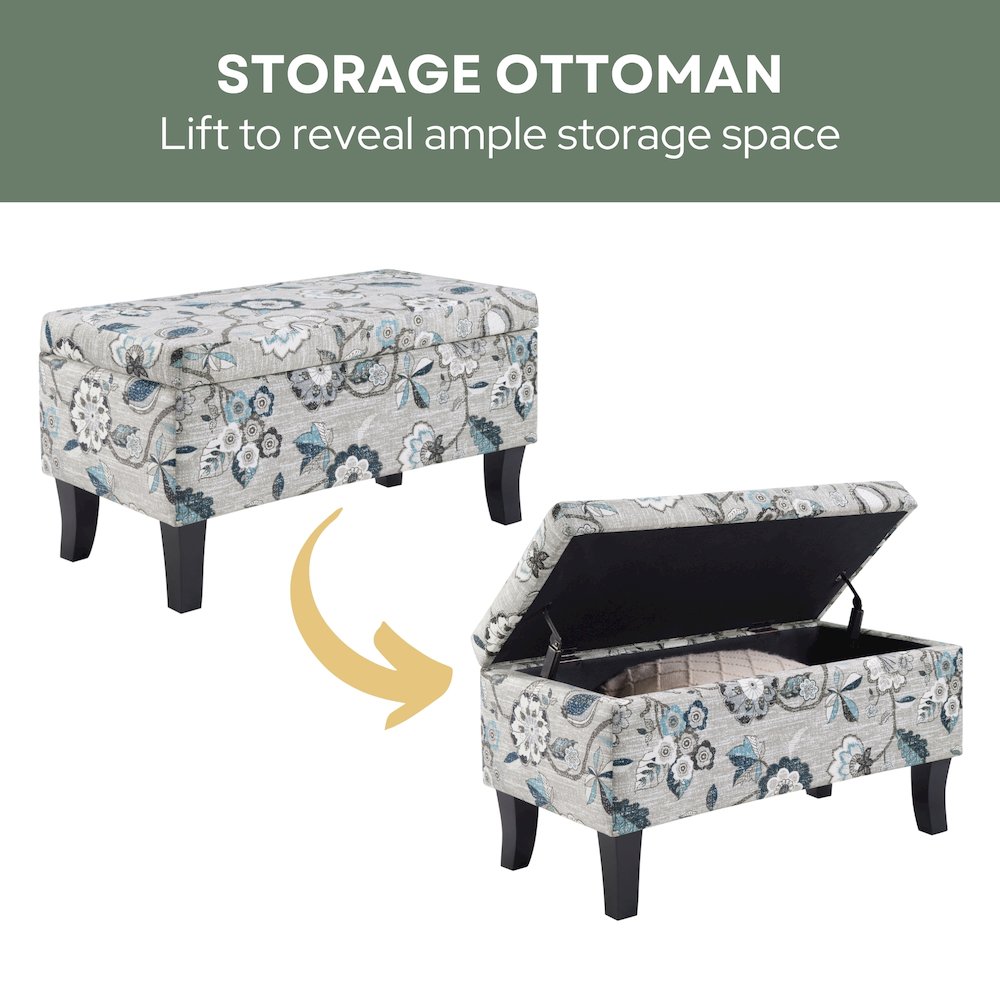 Designs4Comfort Winslow Storage Ottoman Bench. Picture 6