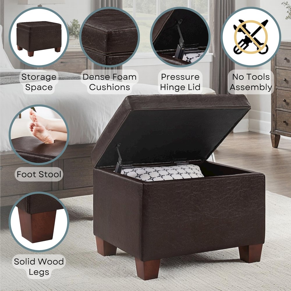 Madison Storage Ottoman. Picture 4